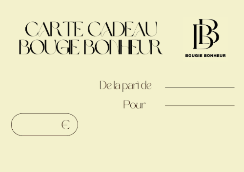 Carte-cadeau BOUGIE BONHEUR